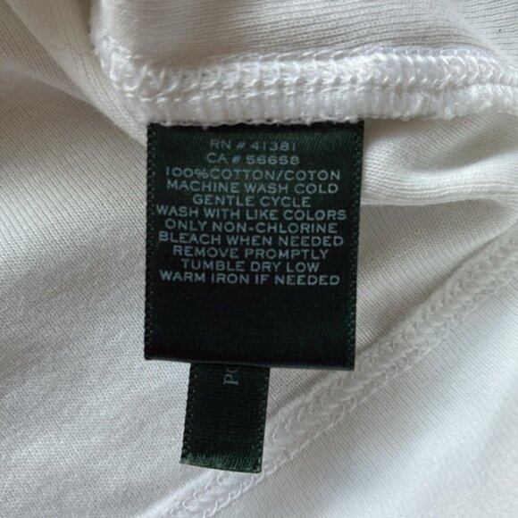 Ralph Lauren LRL Women’s White Cap‑Sleeve Tee Size Small - Picture 7 of 10